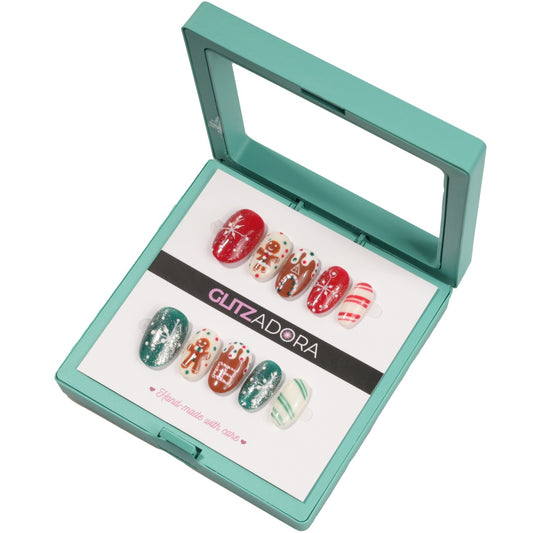 Parche de uñas postizas hecho a mano de alta calidad Alicia en el país de las maravillas