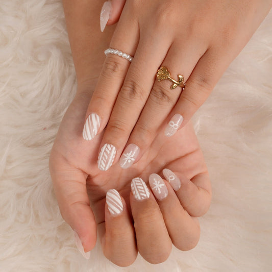 Parche de uñas postizas hecho a mano de alta calidad Alicia en el país de las maravillas