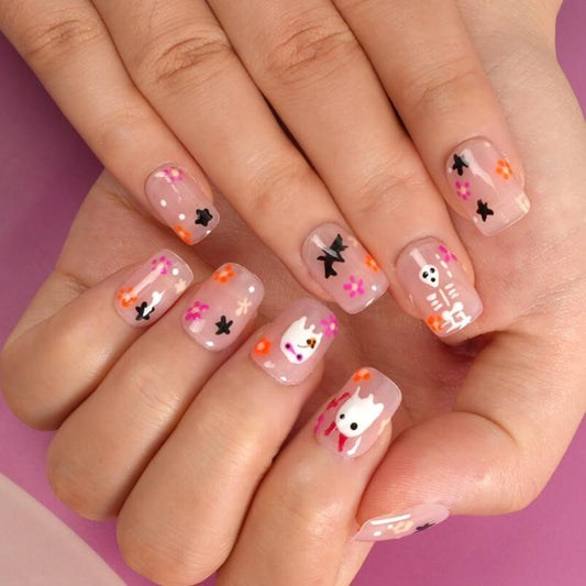 Parche de uñas postizas hecho a mano de alta calidad Alicia en el país de las maravillas