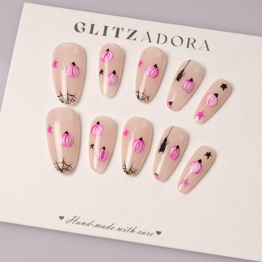 Parche de uñas postizas hecho a mano de alta calidad Alicia en el país de las maravillas