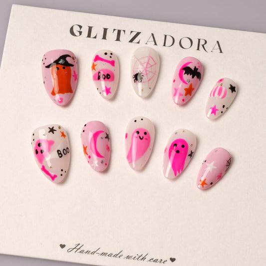 Parche de uñas postizas hecho a mano de alta calidad Alicia en el país de las maravillas