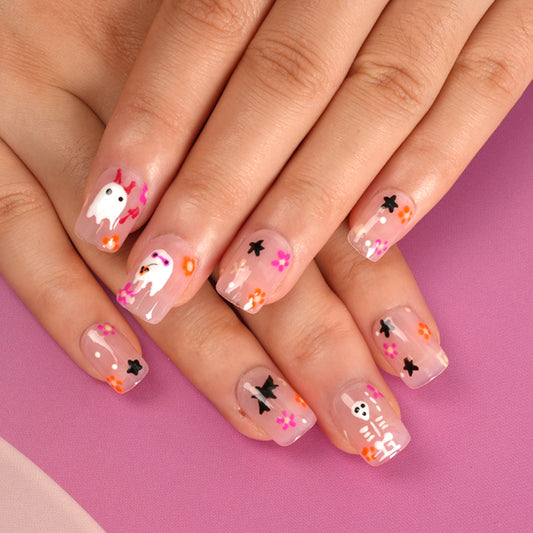 Parche de uñas postizas hecho a mano de alta calidad Alicia en el país de las maravillas