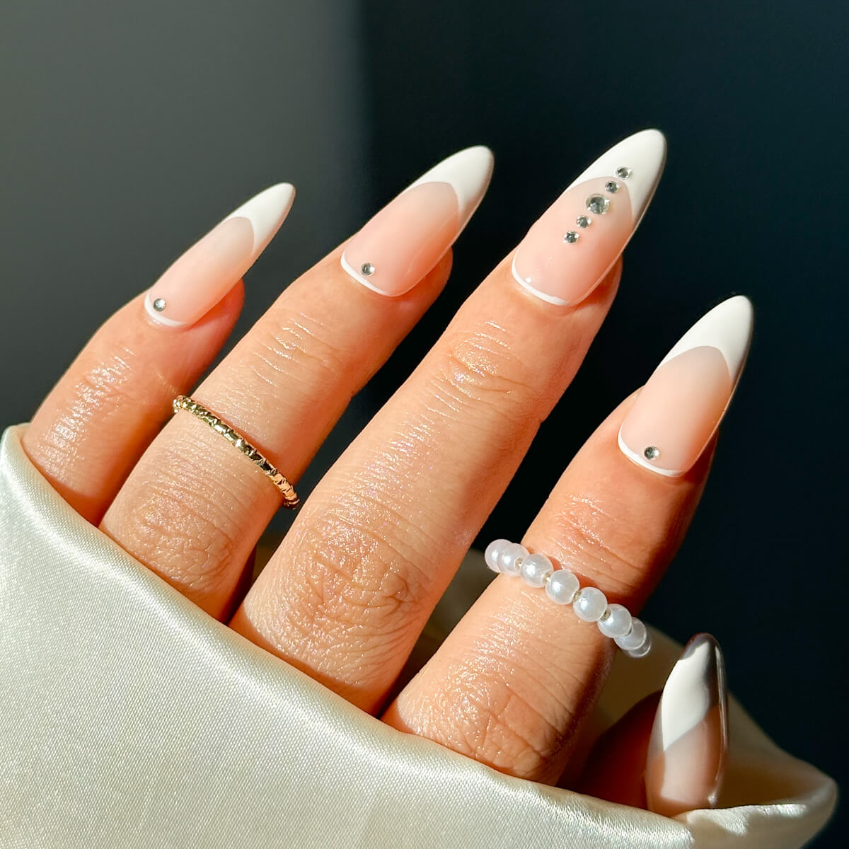 French Buttons Are Handmade Press on Nails Drop-shaped and Long Nude  Finished Products Wear Nail Art Online Celebrity Detachable Whitening Fake  Nails. – GLITZADORA