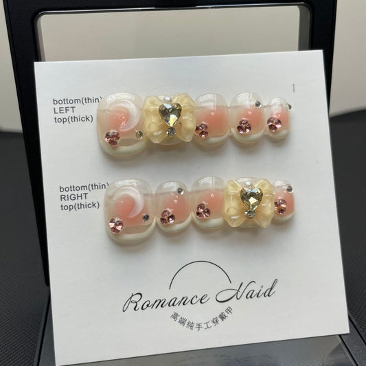 Arc Court Fait Main Français Eau Glace Lune Belle Fille Étudiants