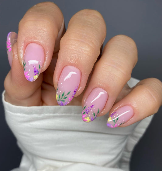 [Clou manuel] Honey Tea Champagne Rabbit Wearing Nail Advanced Aurora Shining Diamond Nail Patch Manual Nail 