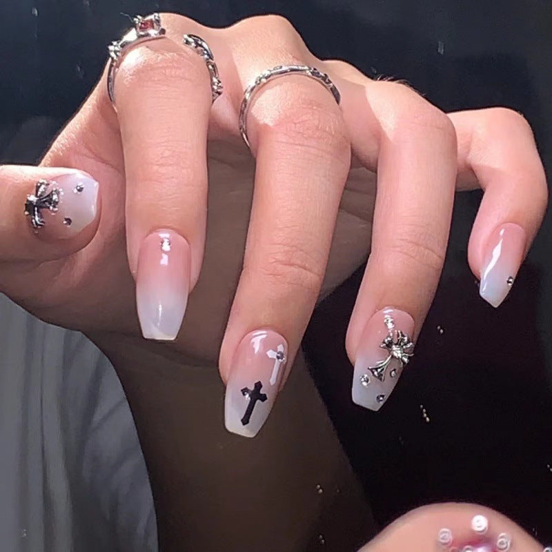 nails with cross design